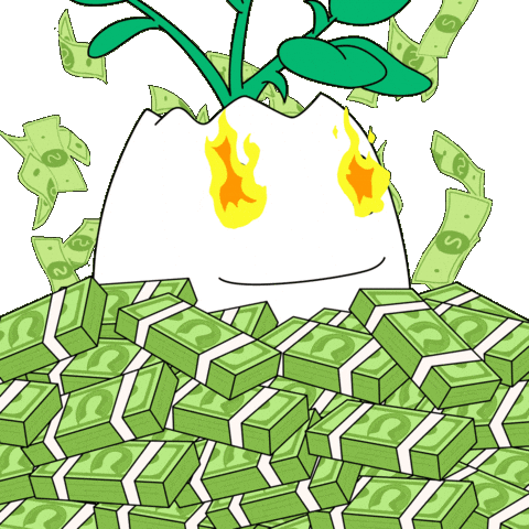 To The Moon Money Sticker by Magic Eden