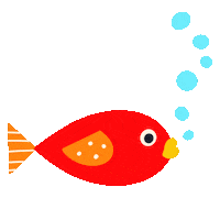 mademoisellefauve red yellow orange fish Sticker