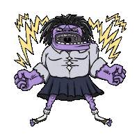 RobotGentleman angry power anger mary jane Sticker