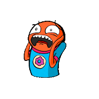 Radrobot cartoon bean chup chup and lyle Sticker