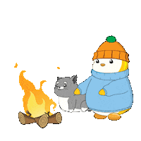 Camping Cold Weather Sticker by Pudgy Penguins