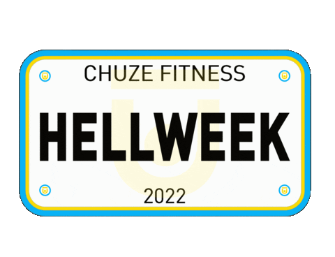 License Plate Hell Week Sticker by Chuze Fitness
