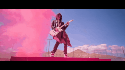 pink guitar GIF by Columbia Records