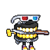 3D Pixel Art Sticker by Grillz Gang