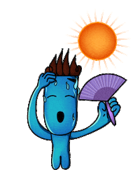Fan Hot Weather Sticker