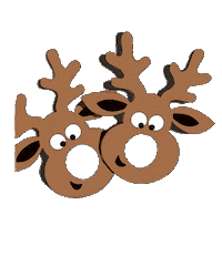 sadviart christmas xmas deer deers Sticker