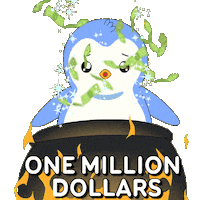 A Million Burn Sticker by Pudgy Penguins
