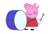 Drum Sticker by Peppa Pig