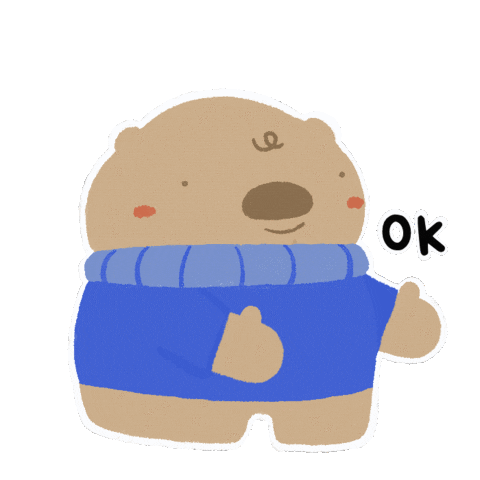 lewiebearr giphyupload ok bear okay Sticker