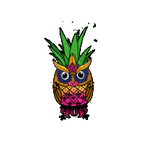 Thetatutribe tattoo owl tatulaz tattoogoo Sticker
