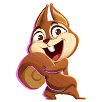 Squirrel Smile Sticker by Words With Friends