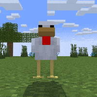 Humamoyous_ cool minecraft chicken minecraft animation GIF
