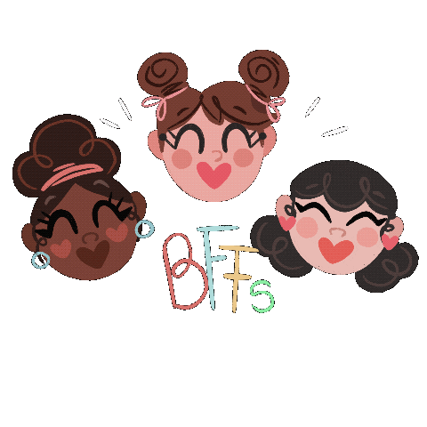 Best Friends Girl Sticker by Rocio