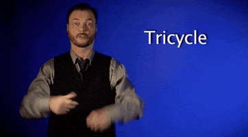 sign language tricycle GIF by Sign with Robert