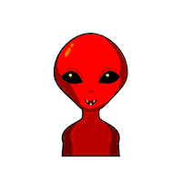 Planet Mars Spaceship Sticker