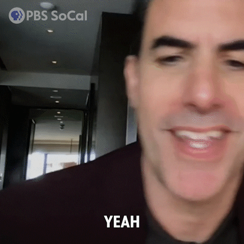 Sacha Baron Cohen GIF by PBS SoCal
