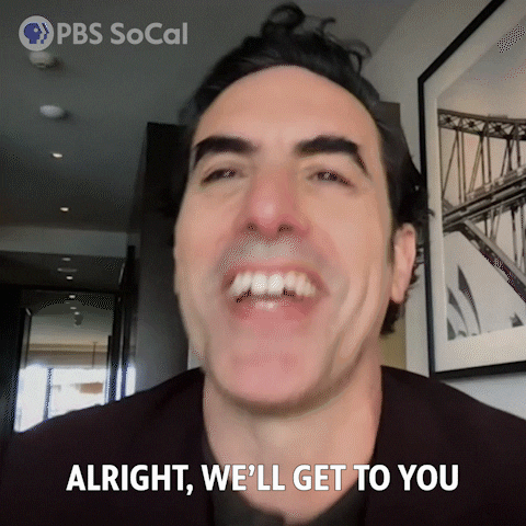 Sacha Baron Cohen GIF by PBS SoCal