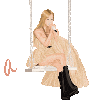 Khansahau kpop illustration rose blackpink Sticker