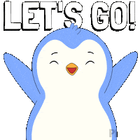 Lets Go Penguin Sticker by Pudgy Penguins