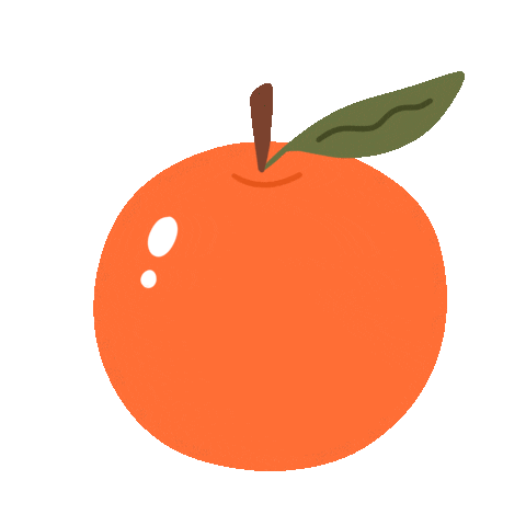 Orange Fruit Sticker