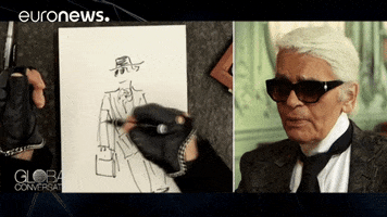 Karl Lagerfeld Fashion GIF by euronews
