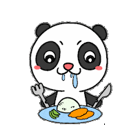 panda foodie Sticker