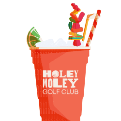 HoleyMoleyGolfClub cocktails mini golf putt putt minigolf Sticker