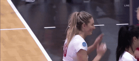 High Five Volleyball GIF by NCAA Championships