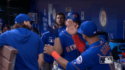 High Five Ny Mets GIF by New York Mets