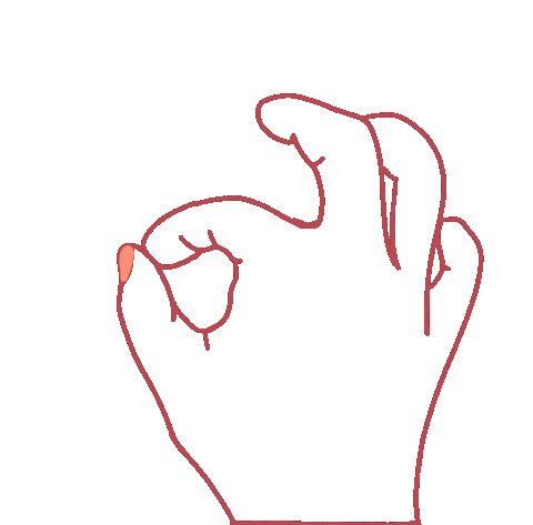 Hand Pinching Sticker