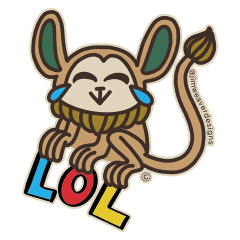 Laugh Lol Sticker by JIM Weaver Designs