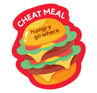 HungryGoWhereSG food pizza yummy hungry Sticker