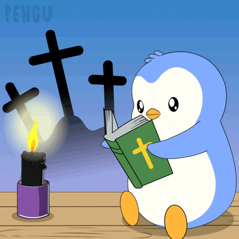 Jesus Christ Penguin GIF by Pudgy Penguins