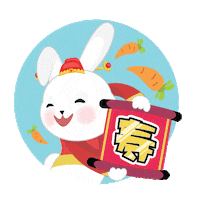 Chinese New Year Rabbit Sticker by riverhongbao