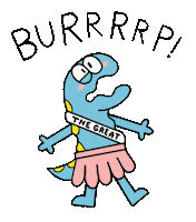 Excuse Me Burp Sticker by T. L. McBeth