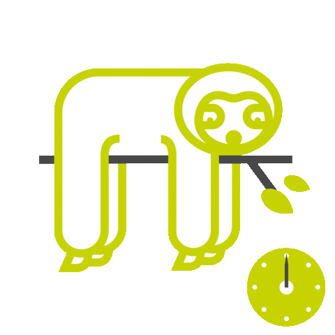 klickkomplizen tired lazy sloth productive Sticker