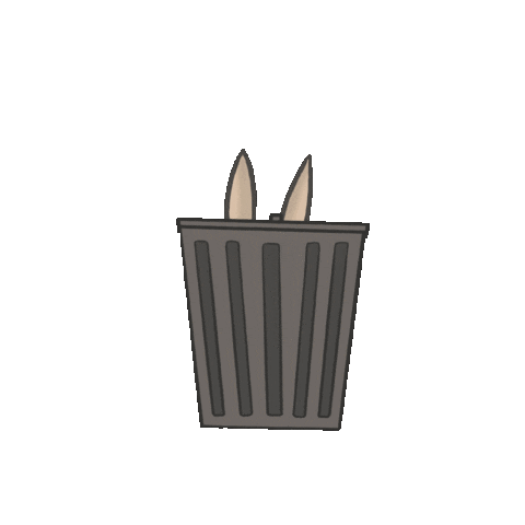yansitwotwo giphyupload garbage garbage can yansitwotwo Sticker