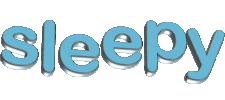 sleepy text Sticker