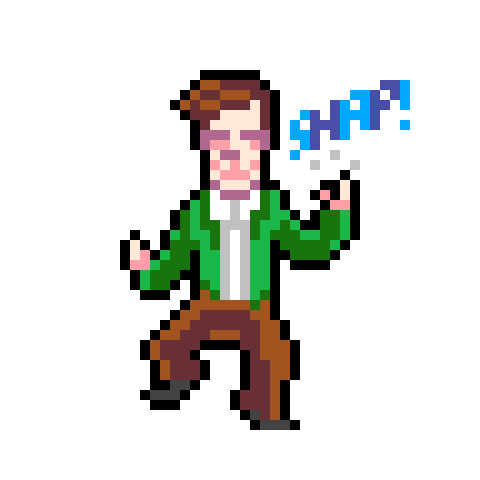 dbonani happy pixel pixelart snap Sticker