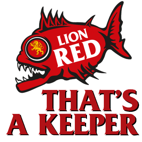 Beer Fishing Sticker by Lion Red NZ