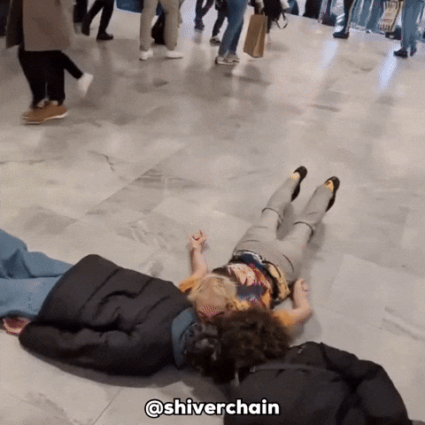 Shopping Center Fight GIF