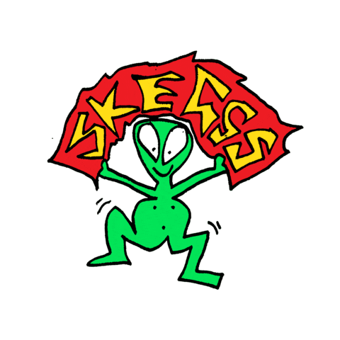 Rock Out Smiley Face Sticker by Skegss