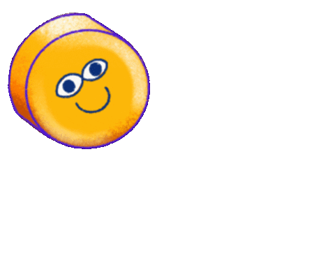 yurouchenroi giphyupload smile yellow coin Sticker