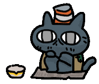 貓 愛心 Sticker