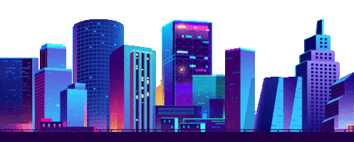 City Lights Skyline Sticker by AfterWork