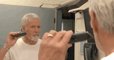 Alex Trebek Shaving GIF by Jeopardy!
