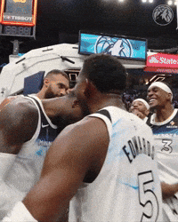 Nba Hug GIF by Minnesota Timberwolves