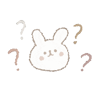 Confused Bunny Sticker