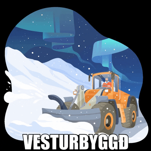 vesturbyggd giphygifmaker snow snowmobile northernlights GIF