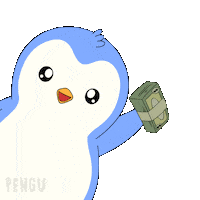 Retire I Love Money Sticker by Pudgy Penguins